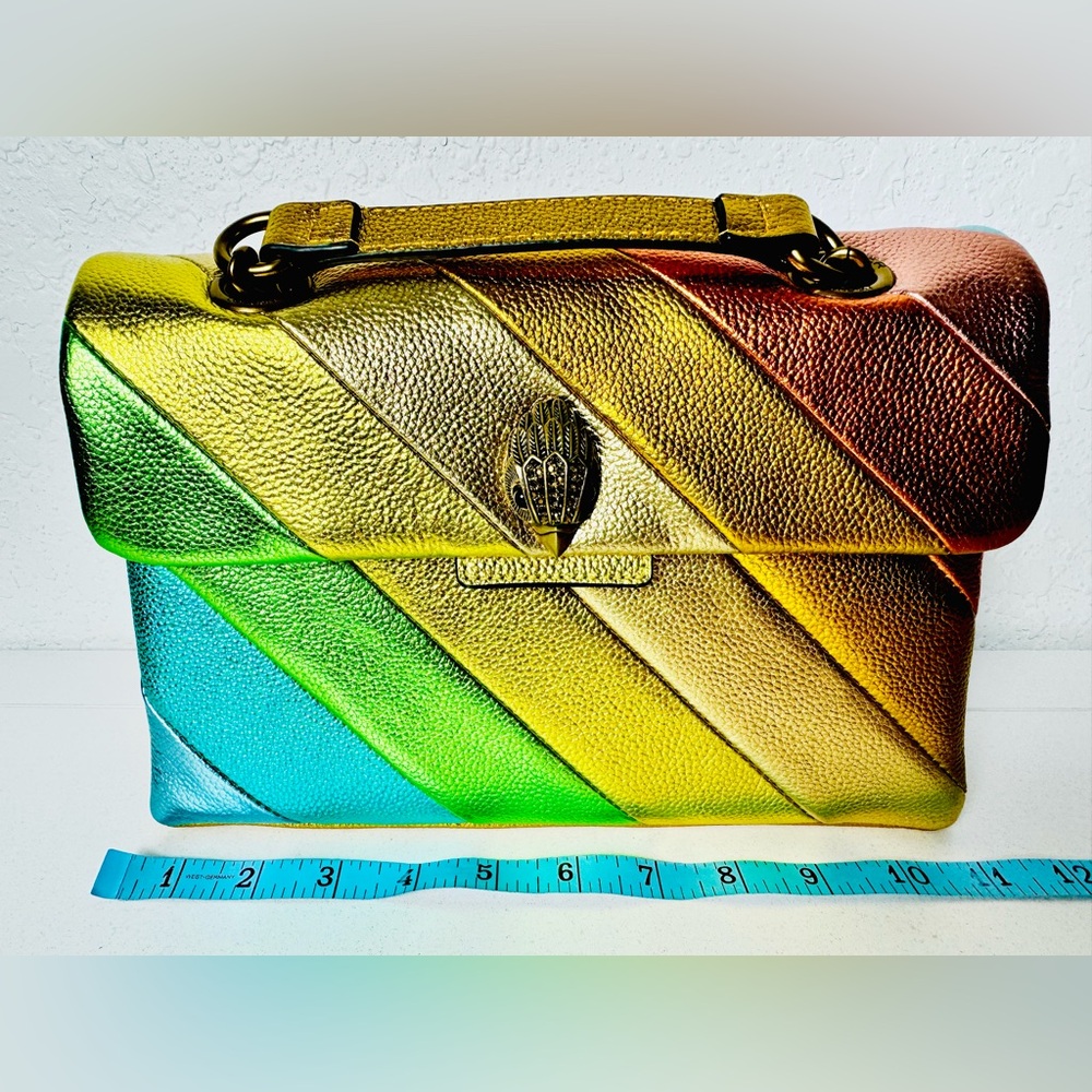 KURT GEIGER KENSINGTON MEDIUM BAG MULTICOLOR STRIPES - Picture 13 of 16